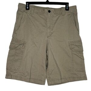 IZOD Cargo Shorts‎ Mens khaki Pockets size 32